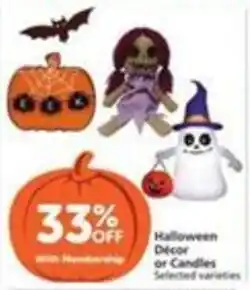 Pavilions Halloween Decor or Candles offer