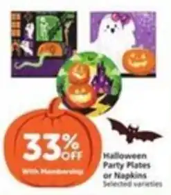Pavilions Halloween Party Plates or Napkins offer