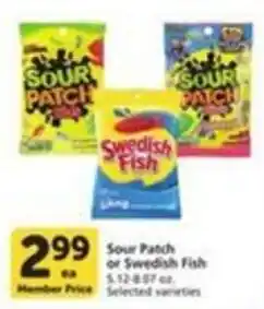 Pavilions Sour Patch or Swedish Fish offer