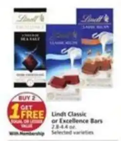 Pavilions Lindt Classic or Excellence Bars offer