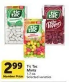 Pavilions Tic Tac Mints offer