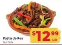 Supermercado El Rancho Fajita de Res Beef Fajita offer