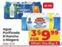 Supermercado El Rancho El Rancho or Niagara Water offer