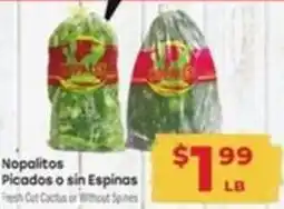Supermercado El Rancho Nopalitos Fresh Cut Cactus or Without Spines offer