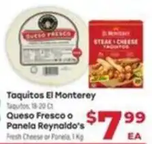 Supermercado El Rancho Taquitos El Monterey Queso Fresco or Panela Reynold's offer