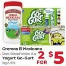 Supermercado El Rancho Cremas El Mexicano Yogurt Go-Gurt offer