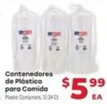 Supermercado El Rancho Plastic Containers offer