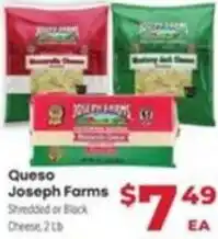 Supermercado El Rancho Queso Joseph Farms Shredded or Block Cheese offer