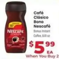 Supermercado El Rancho Nescafe clasico offer