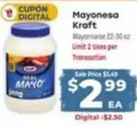 Supermercado El Rancho Mayonesa Kraft offer