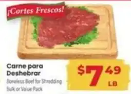 Supermercado El Rancho Boneless Beef for Shredding offer