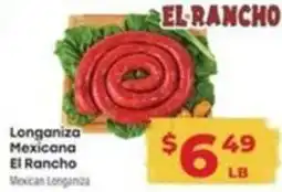 Supermercado El Rancho El Rancho Mexican Longaniza offer