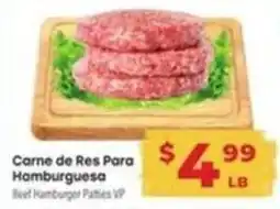 Supermercado El Rancho Beef Hamburger Patties VP offer