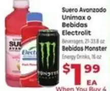 Supermercado El Rancho Suero Avanzado Unimax or Bebidas Electrolit offer