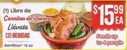 Supermercado El Rancho Libra de Carnitas de Puerco offer