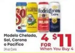 Supermercado El Rancho Modelo Chelada, Sol, Corona o Pacifico offer