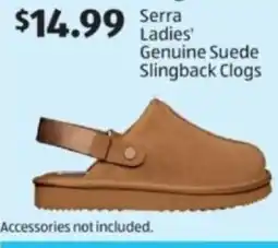 Aldi Serra ladies' genuine suede slingback clogs offer