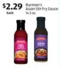 Aldi Burman's Asian Stir Fry Sauce offer