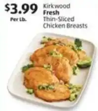 Aldi Kirkwood Fresh Thin-Sliced Chicken Breasts offer