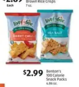 Aldi Live Free Brown Rice Crisps offer