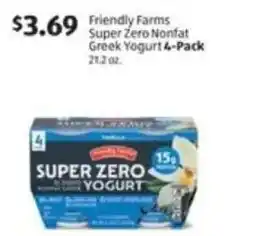 Aldi Friendly Farms super zero nonfat greek yogurt offer