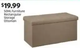 Aldi Sohl Furniture Rectangular Storage Ottoman offer
