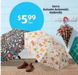 Aldi Serra Autumn Automatic Umbrella offer