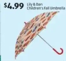 Aldi Lily & Dan Children's Fall Umbrella offer