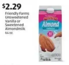Aldi Friendly Farms Almondmilk offer