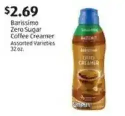 Aldi Barissimo coffee creamer offer