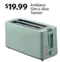 Aldi Ambiano slim 4-slice toaster offer