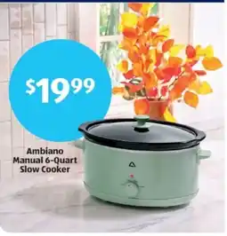 Aldi Ambiano manual 6-quart slow cooker offer
