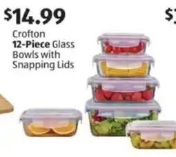 Aldi Crofton glass bowls with snapping lids offer