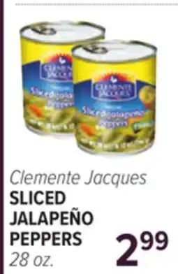 Cermak Fresh Market Clemente Jacques SLICED JALAPEÑO PEPPERS offer