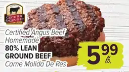 Cermak Fresh Market Certified Angus Beef Homemade 80% LEAN GROUND BEEF offer