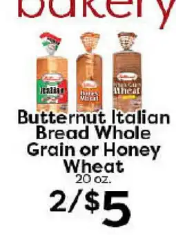 Rich's Fresh Market Butternut Italian Bread Whole Grain or Honey Wheat offer
