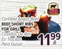 Cermak Fresh Market Certified Angus Beef BEEF SHORT RIBS FOR GRILL offer