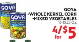La Chiquita Food Market GOYA WHOLE KERNEL CORN • MIXED VEGETABLES offer
