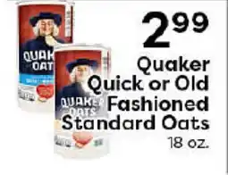 Rich's Fresh Market Quaker Quick or Old Fashioned Standard Oats offer