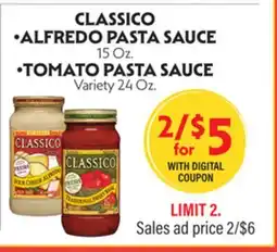 La Chiquita Food Market CLASSICO •ALFREDO PASTA SAUCE • TOMATO PASTA SAUCE offer
