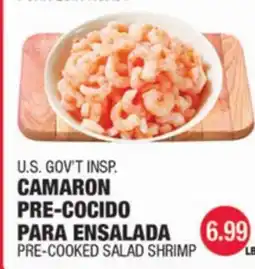 Carnicerias Jimenez U.S. GOV'T INSPI CAMARON PRE-COCIDO PARA ENSALADA offer