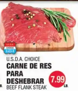 Carnicerias Jimenez U.S.D.A CHOICE CARNE DE RES PARA DESHEBRAR offer