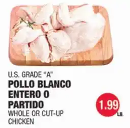Carnicerias Jimenez U.S. GRADE A POLLO BLANCO ENTERO O PARTIDO offer