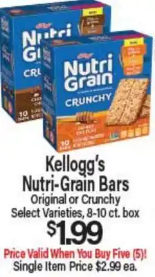 Angelo Caputo's Fresh Market Kellogg's Nutri-Grain Bars offer