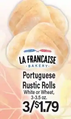 Angelo Caputo's Fresh Market LA FRANCAISE BAKERY Portuguese Rustic Rolls offer