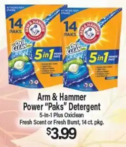Angelo Caputo's Fresh Market Arm & Hammer Power Paks Detergent offer