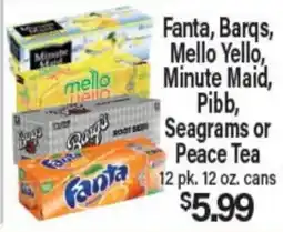 Angelo Caputo's Fresh Market Fanta, Barqs, Mello Yello, Minute Maid, Pibb, Seagrams or Peace Tea offer