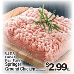Angelo Caputo's Fresh Market U.S.D.A. Grade A Fresh Poultry Springer Ground Chicken offer