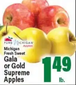Angelo Caputo's Fresh Market Michigan Fresh Sweet Gala or Gold Supreme Apples offer