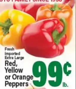 Angelo Caputo's Fresh Market Fresh Imported Extra Large Red, Yellow or Orange Peppers offer